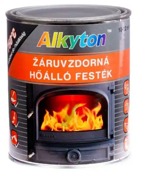 Nejlepší Volba Alkyton žáruvzdorná barva 0,75l<span class="small color-gray text-muted"> - Odstín barvy: Kovářská černá</span>