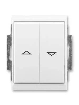 ABB 3558E-A88943 01 Time®, Element® Ovládač žaluziový jednopólový IP 44, zapuštěný, bílá / ledová bílá Nízká Cena