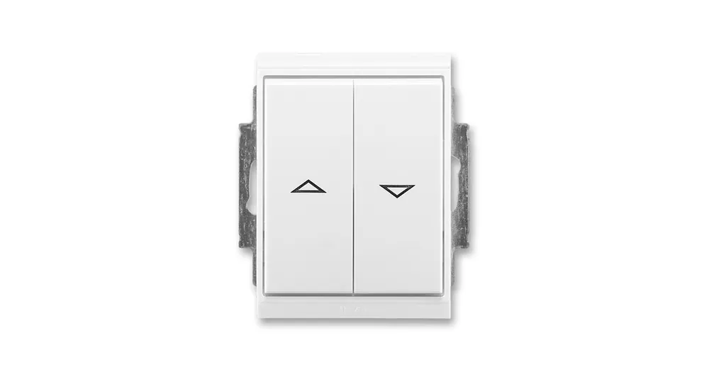 ABB 3558E-A88943 03 Element®, Time® Ovládač žaluziový jednopólový IP 44, zapuštěný, bílá / bílá Levný