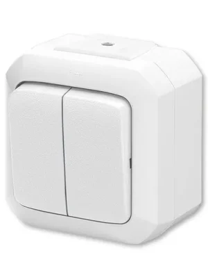 ABB Variant+ Ovladač zapínací dvojité tlačítko IP54, bílá (3558N-C87510 B) Tovární Cena