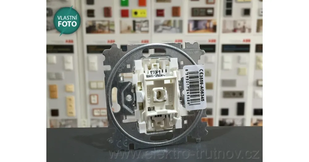 ABB 3559-A06345 Přístroj přepínače střídavého - schodišťový č.6 bezšroubové připojení Akce