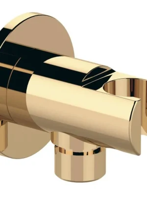 Sapho Držák sprchy kulatý, pevný, s vyústěním, zlato 1205-0917 Novinka