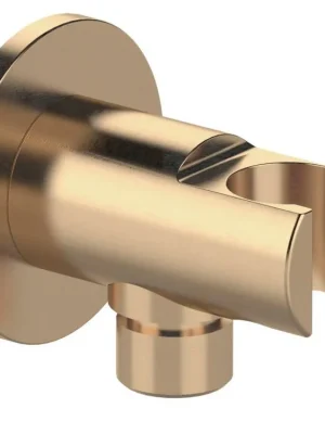 Sezónní Sleva Sapho Držák sprchy kulatý, pevný, s vyústěním, zlato mat 1205-0919