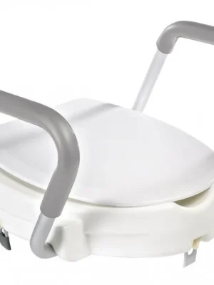 Výhodná Nabídka HANDICAP WC sedátko zvýšené 10cm, s madly, bílá