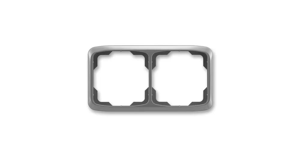 ABB 3901A-B20 S2 Tango® Rámeček pro elektroinstalační přístroje, dvojnásobný vodorovný, kouřová šedá Ihned K Objednání