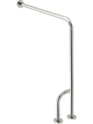 Nízká Cena HANDICAP opěrné madlo LEVÉ 800×850 mm nerez lesk – bezpečnost a komfort