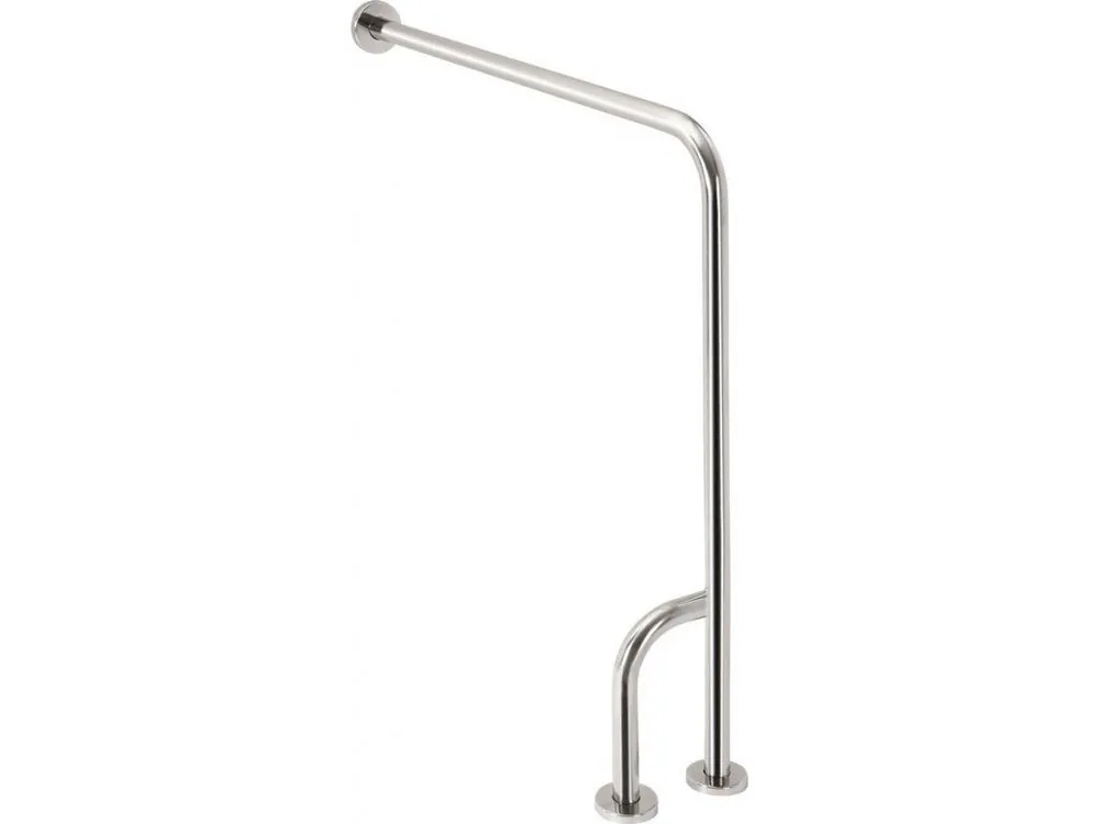 Nízká Cena HANDICAP opěrné madlo LEVÉ 800×850 mm nerez lesk – bezpečnost a komfort