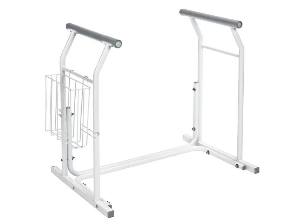 HANDICAP opěrná mobilní madla k WC, bílá Cenově Výhodný