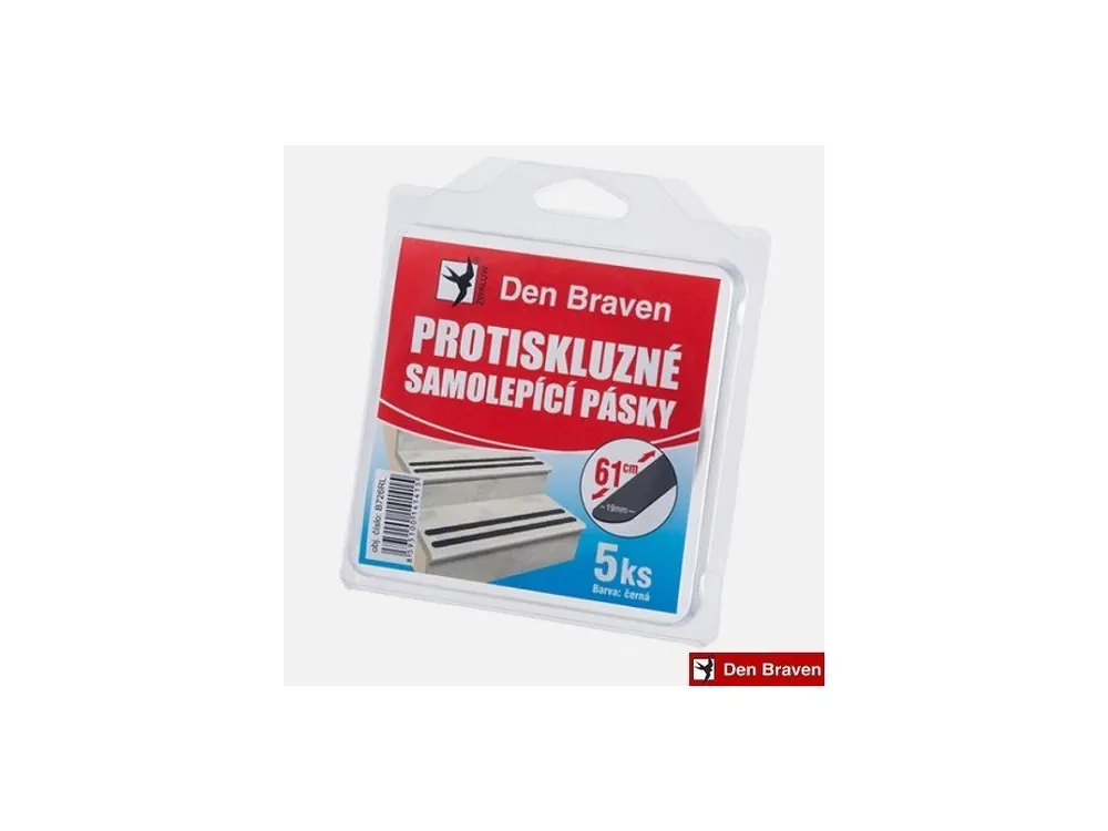 DEN BRAVEN® Protiskluzná samolepicí páska, 19 mm x 61 cm, 5 ks | element-shop.cz Sleva