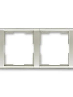 ABB 3901F-A00120 32 Time® Rámeček pro elektroinstalační přístroje, dvojnásobný vodorovný, starostříbrná Výhodná Nabídka