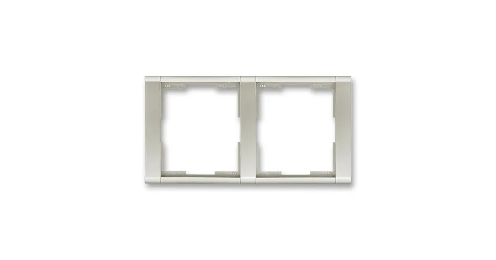 ABB 3901F-A00120 32 Time® Rámeček pro elektroinstalační přístroje, dvojnásobný vodorovný, starostříbrná Výhodná Nabídka