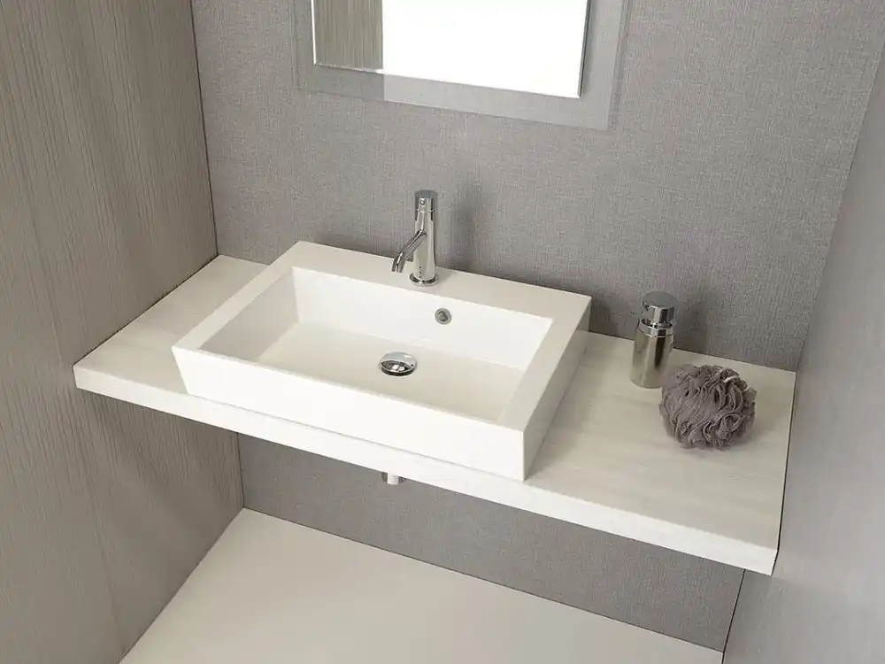 Pouze Dnes AVICE deska pod umyvadlo 100x50cm, tl.5cm, dub starobílý