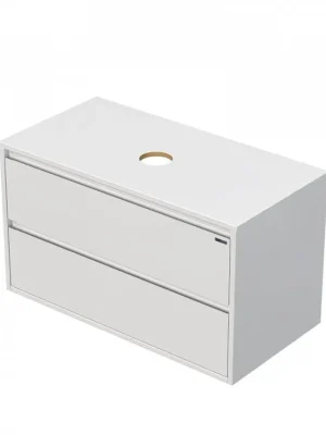 Značkový EMMY 60 cm bílá/bílá se dvěma zásuvkami, pro umyvadla na desku (A0536/A0536)