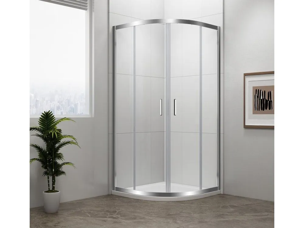 EASY čtvrtkruhová sprchová zástěna 900x900mm, L/R, čiré sklo Bezpečná Platba