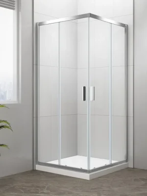 Nová Kolekce EASY čtvercová sprchová zástěna 800x800mm, čiré sklo