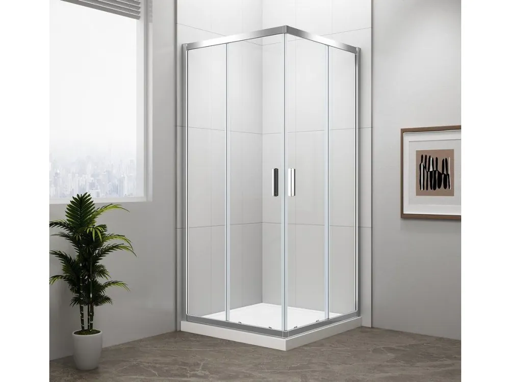 Nová Kolekce EASY čtvercová sprchová zástěna 800x800mm, čiré sklo