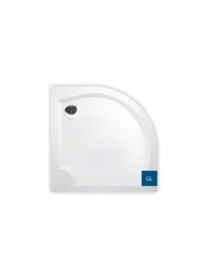 Levný GELCO LAURA90 sprchová vanička z litého mramoru, čtvrtkruh 90x90x4cm, R500, GL509