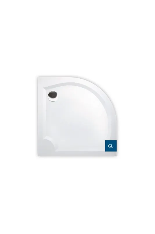 Levný GELCO LAURA90 sprchová vanička z litého mramoru, čtvrtkruh 90x90x4cm, R500, GL509
