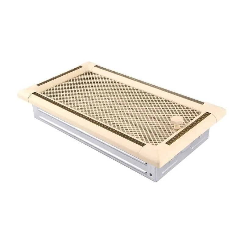 Značkový Krbová mřížka 16x32 cm, PREMIUM EXCLUSIVE slonová kost / mosazná patina s žaluzií