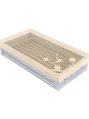 Značkový Krbová mřížka 16x32 cm, PREMIUM RETRO slonová kost s žaluzií