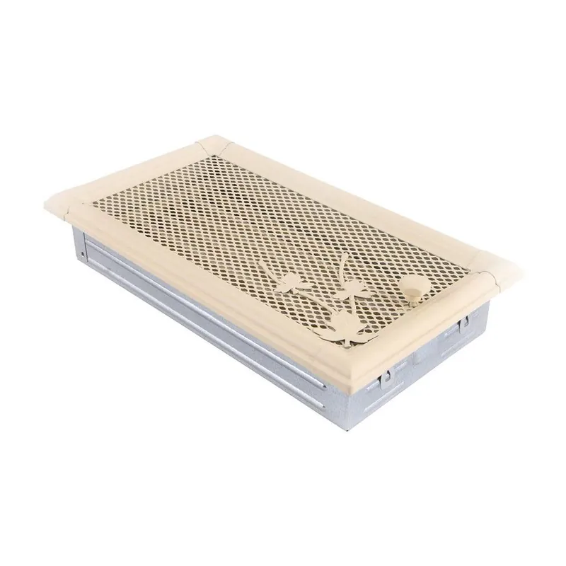 Značkový Krbová mřížka 16x32 cm, PREMIUM RETRO slonová kost s žaluzií