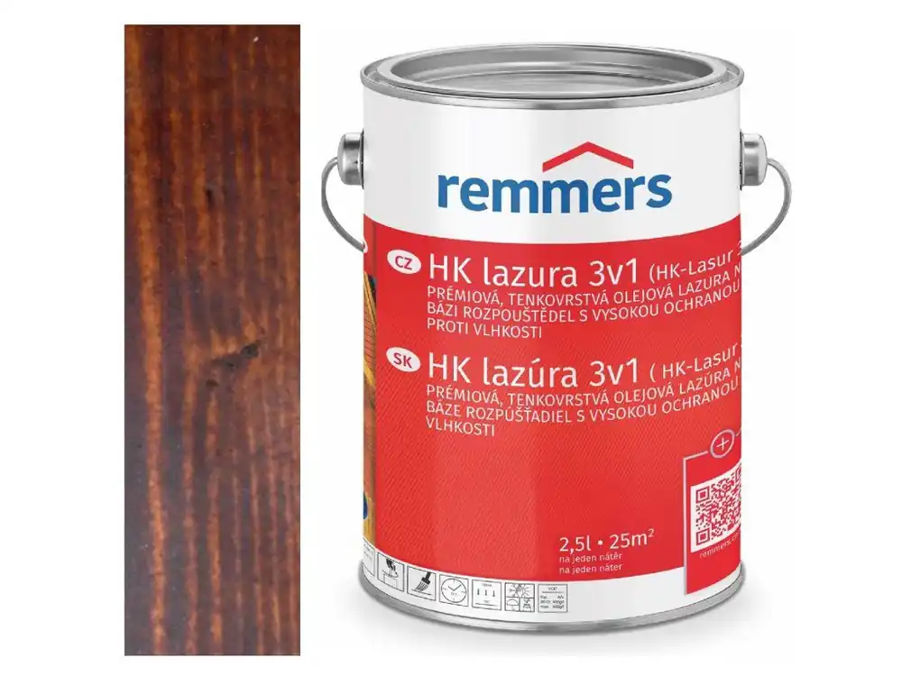 Značkový Remmers HK-LASUR 2,5L 2260 Ořech - Nussbaum - Walnut <span class="product-appendix"> + dárek k objednávce nad 1000Kč</span>