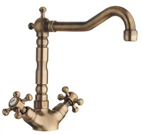 Značkový Sapho Antea Dřezová baterie stojánková kohoutková s hubicí bronz