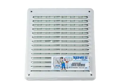 Mřížka ventilační PVC hranatá bílá s regulací 204 x 230 - univerzální A Horká Nabídka