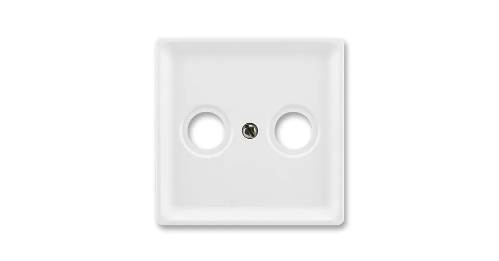 ABB 5011C-A200 B1 Classic Kryt zásuvky anténní s 2 otvory, jasně bílá Koupit Online