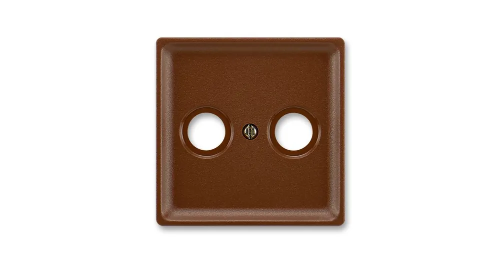 ABB 5011C-A200 H3 Classic Kryt zásuvky anténní s 2 otvory, hnědá Výhodná Nabídka