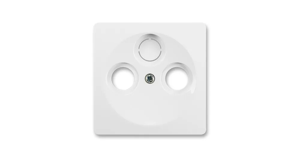 ABB 5011G-A00300 B1 Swing®, Swing®L Kryt zásuvky televizní, TV+R+SAT,jasně bílá Víkendová Akce