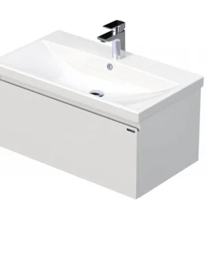 Značkový MATY 70 cm bílá mat se jednou zásuvkou s umyvadlem ELITE (A3416)