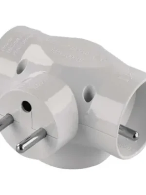 Zásuvka rozbočovací 3x, kulatá Levný