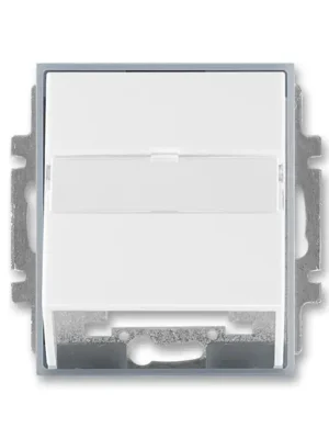 ABB 5014E-A00100 04 Element® Kryt zásuvky komunikační s popisovým polem, bílá / ledová šedá Sezónní Sleva