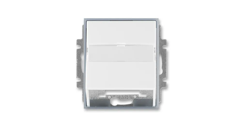 ABB 5014E-A00100 04 Element® Kryt zásuvky komunikační s popisovým polem, bílá / ledová šedá Sezónní Sleva
