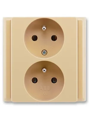 ABB 5512-2249 D2 Classic Zásuvka dvojnásobná, polozapuštěná, béžová Tovární Cena