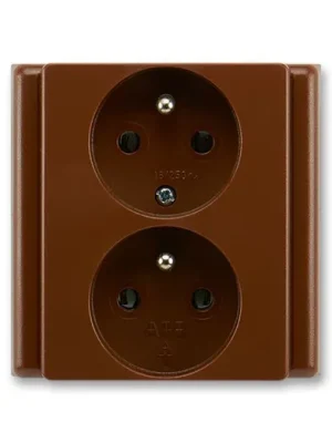 ABB 5512-2249 H3 Classic Zásuvka dvojnásobná s ochrannými kolíky, hnědá Kup Teď
