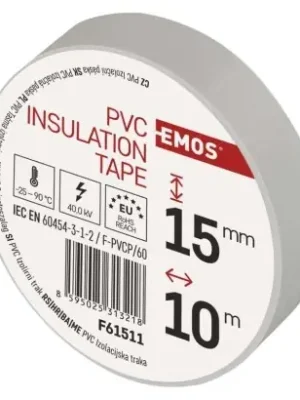 Rychlé Dodání Páska izolační 15 mm/10 m bílá