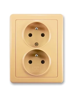 ABB 5512G-C02349 D1 Swing® Zásuvka dvojnásobná s ochrannými kolíky, béžová Poslední Šance