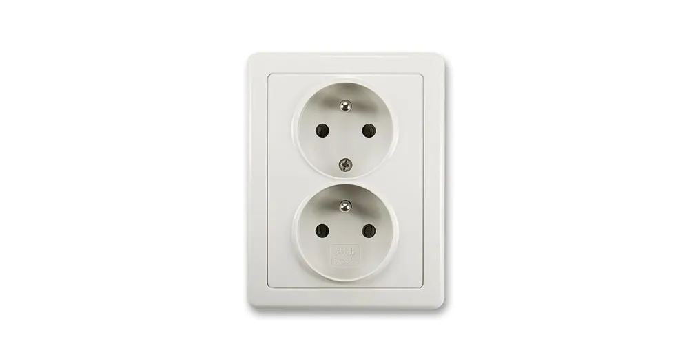 ABB 5512G-C02349 S1 Swing® Zásuvka dvojnásobná s ochrannými kolíky, světle šedá Autentický