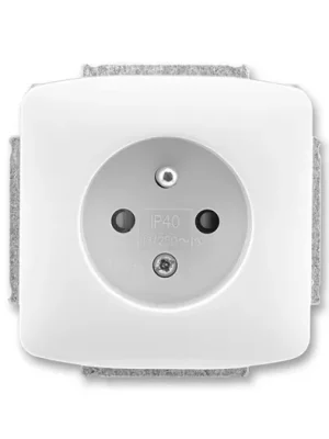 ABB 5518A-A2359 B Tango® Zásuvka jednonásobná šroubový strojek s ochranným kolíkem, s clonkami, bílá Nízká Cena