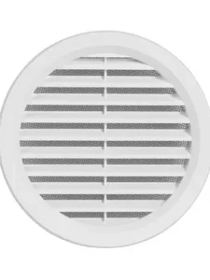Větrací mřížka kruhová se síťovinou bílá 125 mm Horká Nabídka