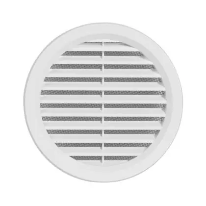 Větrací mřížka kruhová se síťovinou bílá 125 mm Horká Nabídka