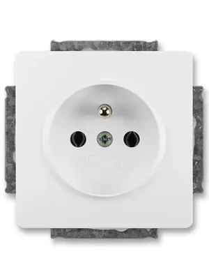 ABB 5518G-A02349 B1 Swing®, Swing®L Zásuvka jednonásobná s ochranným kolíkem, jasně bílá Jen Po Omezenou Doba