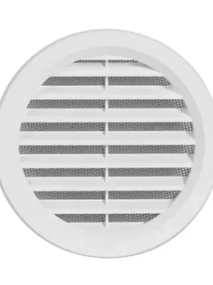 Aktuální Větrací mřížka kruhová se síťovinou bílá 110 mm