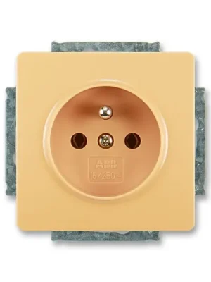 ABB 5518G-A02349 D1 Swing®, Swing®L Zásuvka jednonásobná s ochranným kolíkem, béžová Jen Po Omezenou Doba