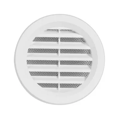 Sezónní Sleva Větrací mřížka kruhová se síťovinou bílá 75 mm