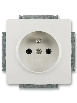 ABB 5518G-A02349 S1 Swing®, Swing®L Zásuvka jednonásobná s ochranným kolíkem, světle šedá Výprodej