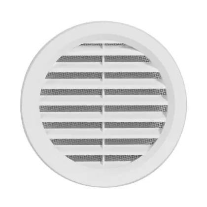 Větrací mřížka kruhová se síťovinou bílá 100 mm Expresní Doručení