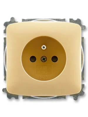 ABB 5519A-A02357 D Tango® Zásuvka jednonásobná s ochranným kolíkem, s clonkami, béžová Expresní Doručení